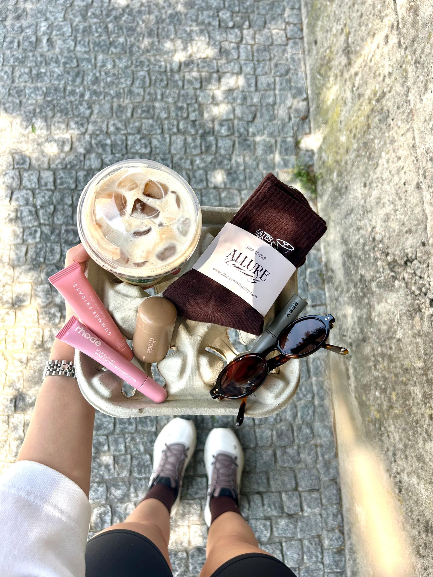The Espresso - Chaussettes Antidérapantes de Pilates Allure Community