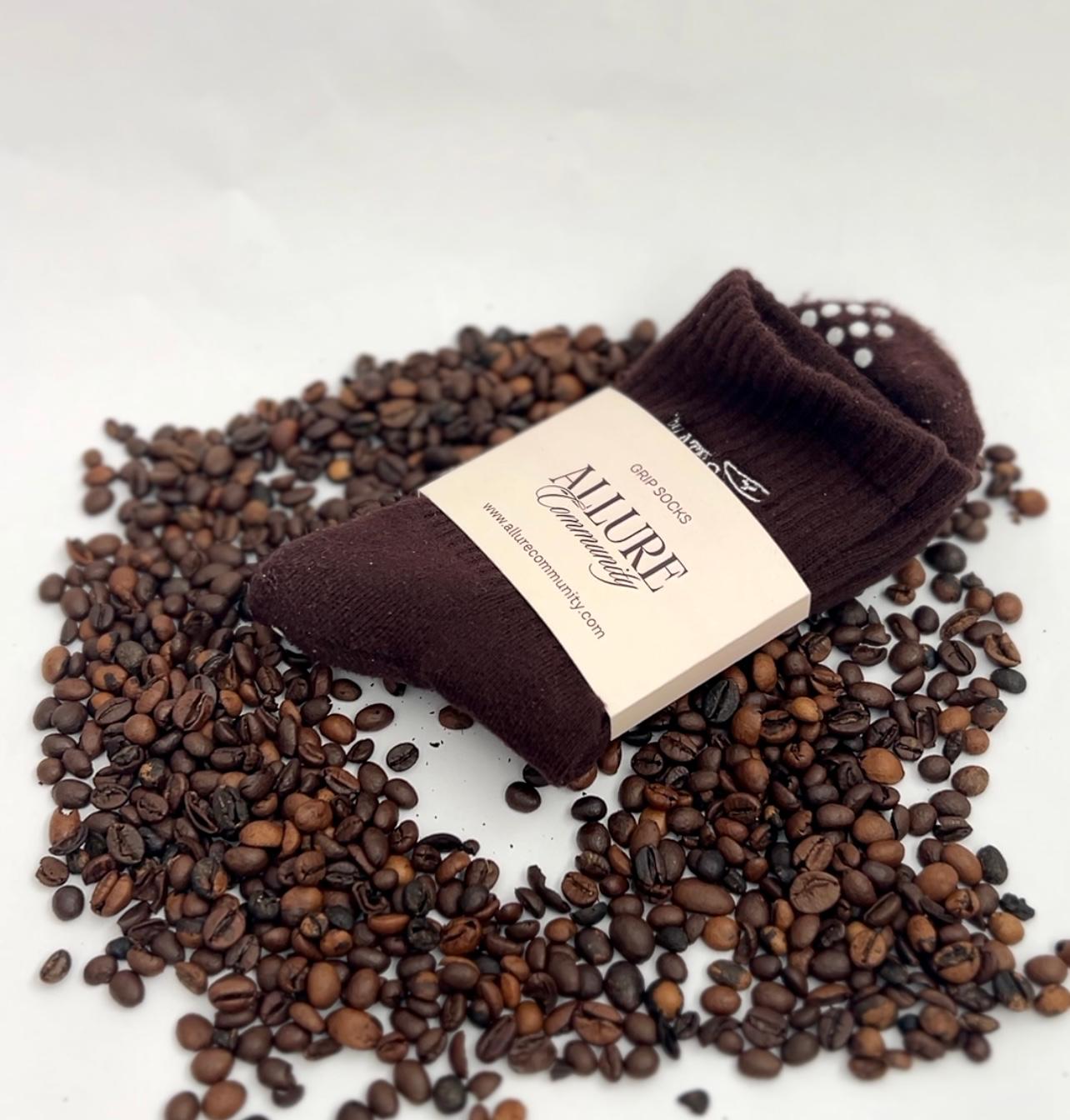 The Espresso - Chaussettes Antidérapantes de Pilates Allure Community