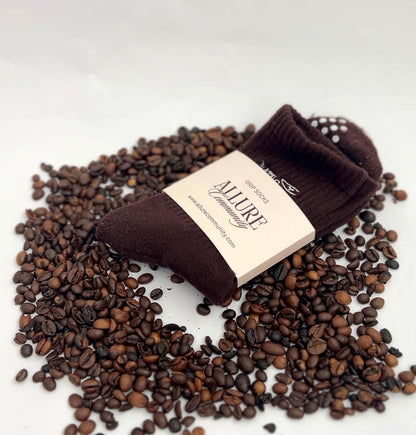 The Espresso - Chaussettes Antidérapantes de Pilates Allure Community